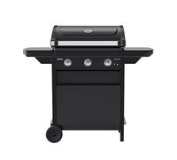Campingaz Barbacoa de gas compacta de 3 litros | Carro compacto para parrilla de gas con tapa de 3 quemadores de acero aluminizado con termómetro, bandeja de grasa y 2 estantes laterales plegables |