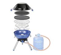 Campingaz Party Grill 400 R | barbacoa portátil todo en uno para acampar | Parilla de Camping | con parrilla, plancha y tapa que también funciona como wok | 2000 W de potencia