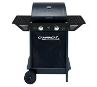 Campingaz Xpert 100 L Plus Rocky Barbacoa Gas para Piedra Volcanica, BBQ Gas con 2 Quemadores, 7.1 kW de Potencia, 2 Parrillas de Acero Cromado, 2 Mesas Laterales y Rocas de Lava