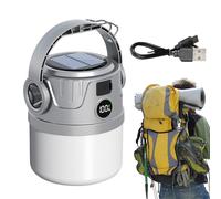 Campinglampe Faltbare Solar Camping Laterne Energienbank mit 2 Lademethoden (Solar/USB) und 3 Lichtmodi für Camping, Angeln, Notfall -inkl. Survival Armband mit Pfeife(Gelb)