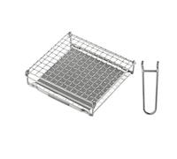 Campingmoon - Tostadora de pan plegable para camping, tostadora de gas, parrilla de barbacoa portátil de acero inoxidable 304 con tenedor de malla antiquemaduras