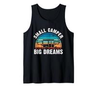 campista pequeña grandes sueños Diseño para un amante del camping Camiseta sin Mangas