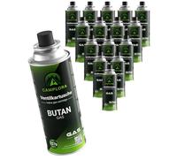 Camplora 16 cartuchos de gas butano de 227 g con válvula MSF-1a de gas | Para cocina de camping, barbacoa, calefacción de gas, hornillo de gas, estufa de gas de camping, cartucho de gas butano