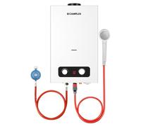 CAMPLUX BD264-DE - Calentador de agua a gas de 10 litros, GLP 50 mbar, para autocaravana, camping, jardín, casas móviles, casas pequeñas