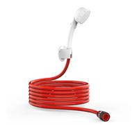 CAMPLUX Ducha de Mano de Alta Presión con 3 chorros, Interruptor ON/OFF, Manguera Roja de Extensión de 3,5 Metros, Conector de Clip, Conexión Universal G1/2'', SH12