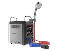 CAMPLUX Nano Calentador de Agua a Gas Portátil con Bomba de Agua, 3 L/Min, GPL (50mbar), para Ducha al Aire Libre/Camping/RVs, Nano 3 Pro-DE
