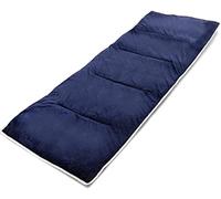 campMax 190 x 75 cm XL - Colchón de camping suave de algodón con 4 cintas de fijación, ultraligero y versátil para cama de camping, tumbona de jardín, color azul