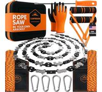 CAMPNDOOR Sierra de cuerda de extremidad alta de 53 pulgadas, sierra de cadena de cuerda 360 sin esfuerzo, cortador manual afilado de ramas de árbol, motosierra de mano con asas ergonómicas y funda de