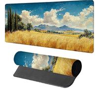 Campo Alfombrilla Ratón Gaming 1200x600x3mm, Alfombrilla Escritorio XXL Vista, Mouse Pad con Base de Goma, Protector Escritorio con Bordes Cosidos, Desk Mat para Gamer, Oficina, PC, Gaming, H-9193