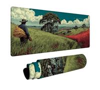 Campo Alfombrilla Ratón Gaming 800x400x3mm, Alfombrilla Escritorio XXL Paisaje, Tapete Escritorio con Base de Goma Antideslizante, Mouse Pad con Bordes Cosidos, Accesorios Gaming, para Portatil N-9299