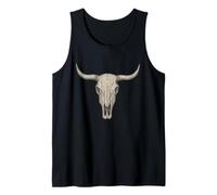 Campo Cowboy Vaca Toro Cráneo Cabeza de Ganado Rod Camiseta sin Mangas