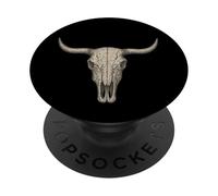 Campo Cowboy Vaca Toro Cráneo Cabeza de Ganado Rod PopSockets PopGrip Adhesivo
