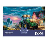 Campo de arado de Tractores 1000 Piezas Adultos Puzzle DecoracióN Familiar Rural Farm Scene Painting DecoracióN Familiar Entretenimiento Adultos 52x38cm/1000pcs