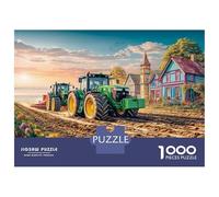 Campo de arado de Tractores Estilo del Paisaje de la Granja Rural Puzzle 1000 Piezas Adultos - Rompecabezas, Desafiante, Decoración del Hogar, Regalo 38x26cm/1000pcs