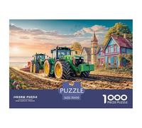 Campo de arado de Tractores Puzzle para Adultos Estilo del Paisaje de la Granja Rural Un Desafío Imposible con Imágenes De Alta Definición Excelencia para Adultos (14+ Años) 70x50cm/1000pcs