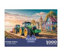 Campo de arado de Tractores Rompecabezas para Adultos Estilo del Paisaje de la Granja Rural Un Desafío Lleno De Color Y Detalle Triunfa Entre Hombres Y Mujeres A Partir De 14 Años 38x26cm/1