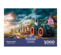 Campo de arado del Tractor Puzzle para Adultos Escena del Campo Rural Rompecabezas Desafiante con La Nitidez De La Alta Definición - Un Regalo Navideño Adultos Y Niños Desde 14 Años 52x38cm/