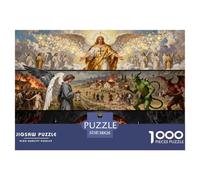 Campo de Batalla del Cielo y el Infierno Puzzle De Madera Impermeable DIY Puzzles De 1000 Piezas para Adultos Colorido Rompecabezas para Decoración del Hogar