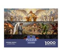 Campo de Batalla del Cielo y el Infierno Puzzle De Madera Impermeable DIY Puzzles De 1000 Piezas para Adultos Desafiante Y Estimulante Rompecabezas para Juegos Educativos