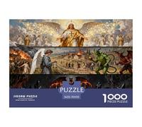 Campo de Batalla del Cielo y el Infierno Puzzle De Madera Impermeable DIY Puzzles De 1000 Piezas Regalos para Adultos Desafiante Y Estimulante Rompecabezas Juegos Desafiantes