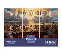 Campo de Batalla del Cielo y el Infierno Puzzle De Madera Impermeable DIY Puzzles De 1000 Piezas Regalos para Adultos Colorido Rompecabezas Juegos Educativos