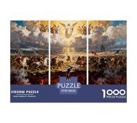Campo de Batalla del Cielo y el Infierno Puzzle De Madera Impermeable DIY Puzzles De 1000 Piezas Regalos para Adultos Desafiante Y Estimulante Rompecabezas Decoración del Hogar