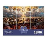 Campo de Batalla del Cielo y el Infierno Puzzle De Madera Impermeable Puzzles De 1000 Piezas para Adultos Imposible Rompecabezas Juegos Desafiantes