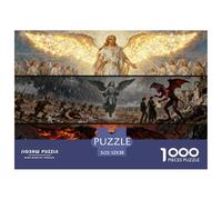 Campo de Batalla del Cielo y el Infierno Puzzle De Madera Impermeable Puzzles De 1000 Piezas para Adultos Desafiante Y Estimulante Rompecabezas para Decoración del Hogar