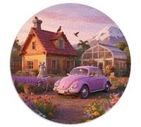 Campo de Cuentos de hadas1000 Piezas paisajePiezas Rompecabezas Redondo Regalo Niños Adultos Juguetes Descompresión Juguetes EduGatoivos Niños Descompresión Juego Circular1000pcs (67.5x67.5cm)