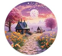Campo de Cuentos de hadas1000 Piezas paisajePiezas Rompecabezas Redondo Regalo Niños Adultos Juguetes Descompresión Juguetes EduGatoivos Niños Descompresión Juego Circular1000pcs (67.5x67.5cm)