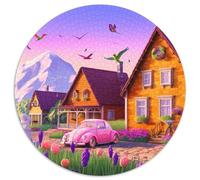 Campo de Cuentos de hadas1000 Piezas paisajeRedondo Puzzle Familiar Presión Reducida Difícil Imposible Adultos Puzzle Grande Niños Descompresión Juego Circular1000pcs (67.5x67.5cm)