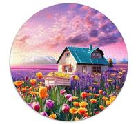 Campo de Cuentos de hadas1000 Piezas paisajeRedondo Puzzle Familiar Presión Reducida Difícil Imposible Adultos Puzzle Grande Niños Descompresión Juego Circular1000pcs (67.5x67.5cm)