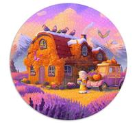 Campo de Cuentos de hadas1000 Piezas paisajerompecabezas Redondo Familiar Presión Reducida Difícil Adultos Juguetes EduGatoivos Regalo Niños Juguetes Descompresión Juego Circular1000pcs (67.5x67.5cm)