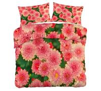 Campo de dalias Funda Nórdica Cama 180 Juego, Reversible Microfibra Juegos Cama Gracia y magnificencia Funda Edredon 260×240 y 2 Fundas 50x75, con Cremallera, Apto Hombres y Mujeres HF1920