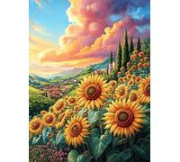 Campo de Girasoles al Atardecer Puzzle 300 Piezas Cartón Blanco Premium para Expertos Cuento de Hadas tierno de acompañamiento Eventos Team Building Ejercita La Mente Hobby Y Ocio 30