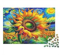 Campo de Girasoles Artístico Puzzle de 1000 Piezas Papel Adulto Estilo Soñado Colorido Juego de Puzzle 1000 Piezas Relajación Familia Regalo 70x50cm/1000pcs