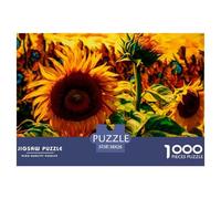 Campo de Girasoles Puzzle de 1000 Piezas Papel para Adultos Estilo Artístico Relajante Concentración Puzzle para Toda la Familia Decoración Regalo 38x26cm/1000pcs