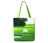 Campo de golf,Bolsas de supermercado reutilizables, bolsas de compras, bolsas de lona de gran capacidad, bolso de hombro