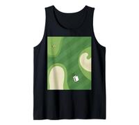 Campo de Golf Fresco, Pelotas, Conductor, Palos, Carrito, Calle, Verde Camiseta sin Mangas