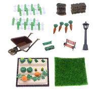 Campo de granja en miniatura de granja, granja en miniatura para artesanías, juegos de hazlo, modelo de escena de la granja de verduras educativas para mejorar las habilidades de resolución de