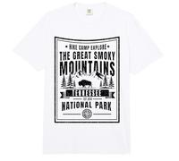 Campo de Senderismo Explore Las Grandes Montañas Humeantes Tennessee Comfort Colors Adult Heavyweight T-Shirt