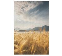 Campo de Trigo Puzzle 1000 Piezas Adultos,Puzzles para Adultos, Puzzle Rompecabezas De Piso Juego De Rompecabezas Y Juego Familiar （78×53cm）