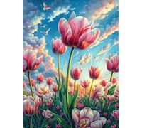 Campo de Tulipanes Rompecabezas 500 Piezas Cartón para Expertos Mejora Atención para Semana Santa Garantía Satisfacción Más Vendido 500 PCS