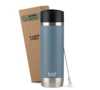 Campo Libre.® ANTO Termo Cafe Para Llevar - Taza Termica Premium con Tapa One-Touch, Taza Termo de Acero Inoxidable de Doble Pared, Mantiene las Bebidas Calientes 6 h, Ideal para Coche. Azul, 450ml