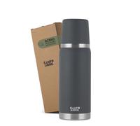 Campo Libre.® JACO Botella Termica - Termo cafe de Doble Pared, Mantiene Bebidas Calientes o Frías 24 h, Sin BPA, 100% Hermética, Botella Agua Acero Inoxidable Reciclado - Gris, 750ml