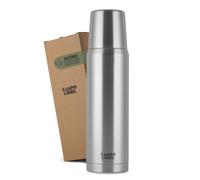 Campo Libre.® JACO Botella Termica - Termo cafe de Doble Pared, Mantiene Bebidas Calientes o Frías 24 h, Sin BPA, 100% Hermética, Botella Agua Acero Inoxidable Reciclado - Inox, 1l