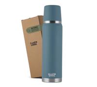 Campo Libre.® JACO Botella Termica - Termo cafe de Doble Pared, Mantiene Bebidas Calientes o Frías 24 h, Sin BPA, 100% Hermética, Botella Agua Acero Inoxidable Reciclado - Azul, 1l