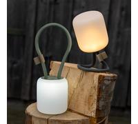 Campo Libre.® LENI Lampara Recargable - Luz Exterior con Asa Flexible, Luz Camping Regulable, Linterna de Mesa IPX4, 200 h de Autonomía, SqueezeShell irrompible, Carga USB-C, Rectángulo, Verde
