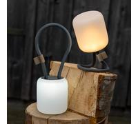 Campo Libre.® LENI Lampara Recargable - Luz Exterior con Asa Flexible, Luz Camping Regulable, Linterna de Mesa IPX4, 200 h de Autonomía, SqueezeShell irrompible, Carga USB-C, Rectángulo, Gris