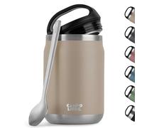 Campo Libre.® Lotta - Termo Comida Caliente & Fría - Fiambrera termica con Cuchara - Tupper termico adulto o bebé, Trabajo, Oficina, Escuela o Camping - Ideal para Llevar. Beige, 800ml